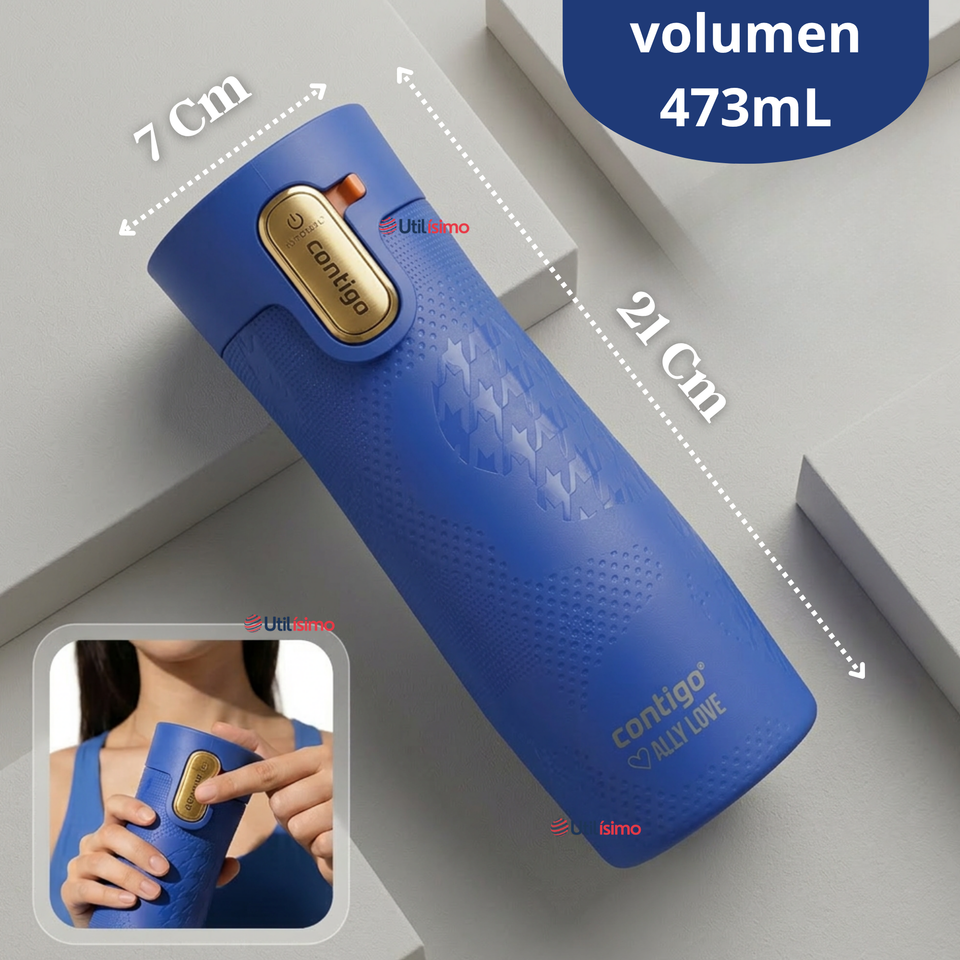 Vaso Térmico Contigo 473ml West Loop 3.0 Ally Love Acero Inoxidable Stellar