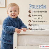 Conjunto 2 Piezas Buzo Polerón Pantalón Bebe Niño Poliéster Blue