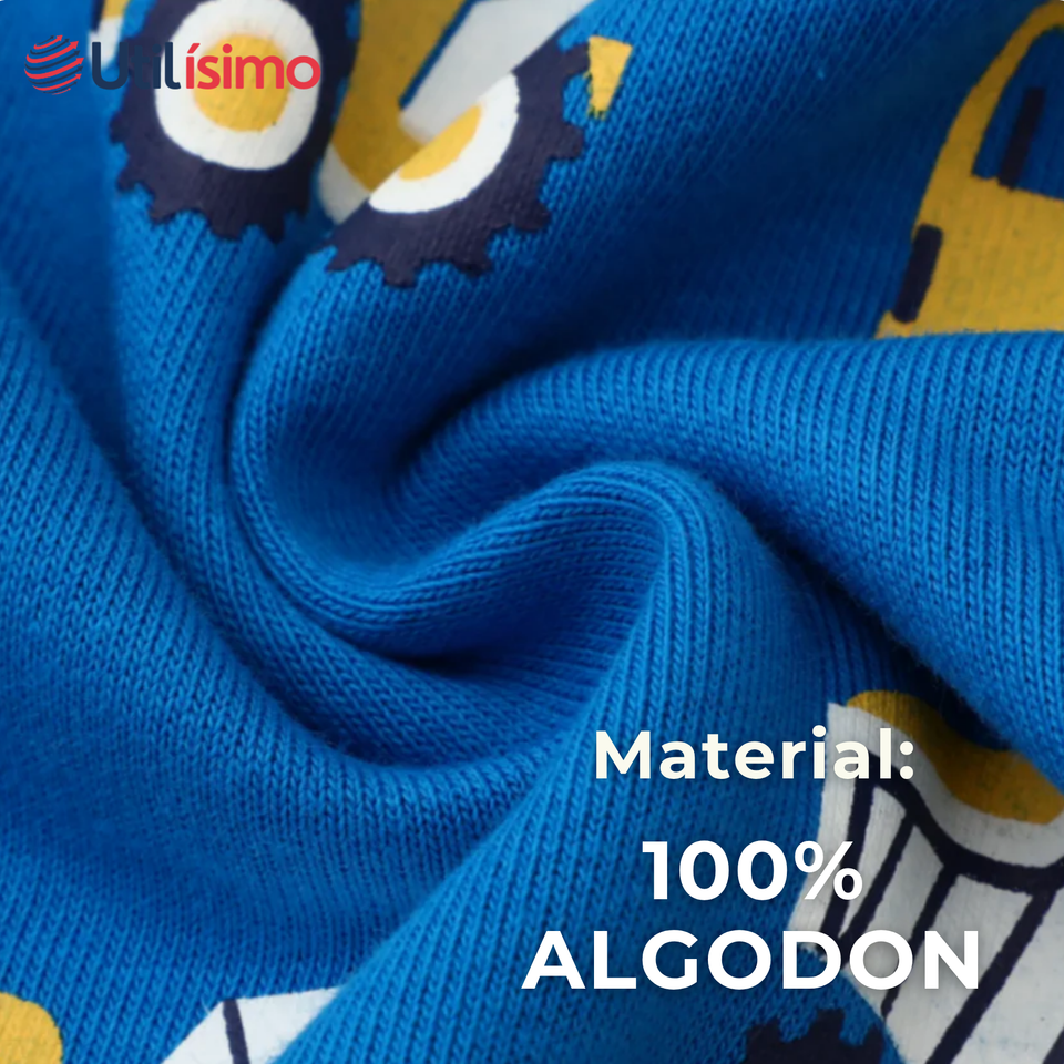 Polerón Algodón Cuello Redondo Niño Azul Claro Grúa