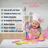 Set Juguete de Heladería y Waflera Creativa con Masas Moldeables Niña