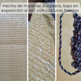 Malla Sombreadora Toldo Vela Rectangular 4x6m Hdpe Beige Protección UV