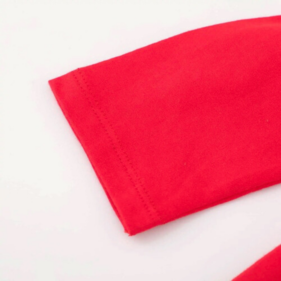 Vestido de Algodón Navidad Manga Larga Niña 2 a 7 años Ciervos Rojos