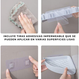 Esquinero De Baño Organizador Con Soporte Adhesivo