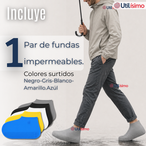 Fundas Cubre Zapatos Hombre Impermeable Surtidas Silicona Antideslizante 1 Par