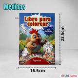 Libro Para Colorear Pintar  Educativo Con Stickers Diseños Surtidos