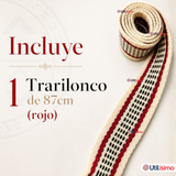 Trarilonco Cintillo Mapuche Rojo 87cm Fechas Patrias