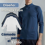Camiseta Bambú Hombre Primera Capa Invierno Cuello Beatle Polera