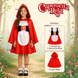 Disfraz Traje Vestido Caperucita Roja Personaje Cuento Infantil