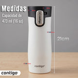 Vaso Mug Contigo West Loop Salt Térmico Blanco 473 Ml Acero Inoxidable