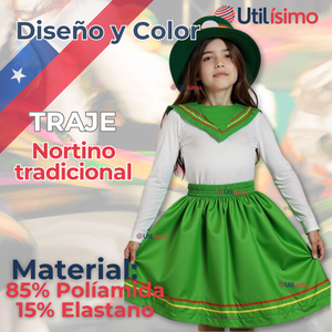 Pack 6 Traje Nortino Niña 3 Piezas Niña Fiestas Patrias Baile Nortino