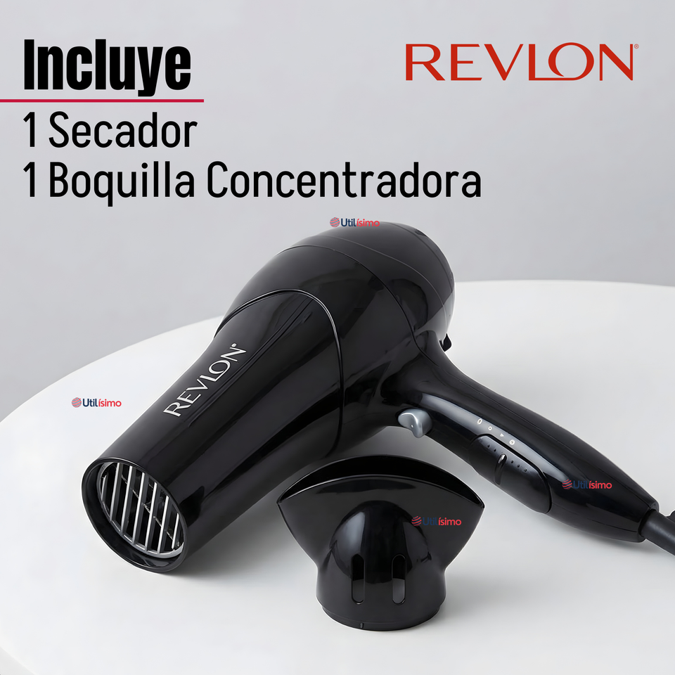 Secador De Cabello Control Frizz Revlon 2000W Negro