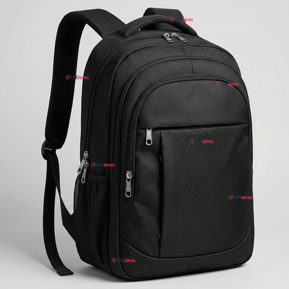 Mochila Multifuncional Ejecutiva Notebook Escolar Viaje Cabina Impermeable Resistente 49cm Negro 25L