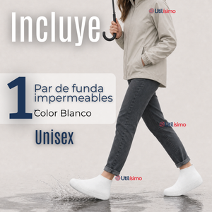 Fundas Cubre Zapatos Blanco Impermeable Surtidas Silicona Antideslizante 1 Par
