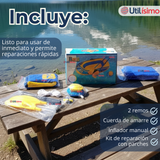 Bote Inflable Kayak + Remos + Bombín + Parches Capacidad 160kg 183x93cm