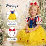 Disfraz Princesa Blancanieves Con Cintillo Niña