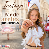 1 Par Aros Aritos Pascuenses Rapa Nui NIña Fiestas Patrias