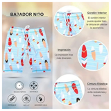 Traje De Baño Manga Larga Niño Jump Kids California Surf