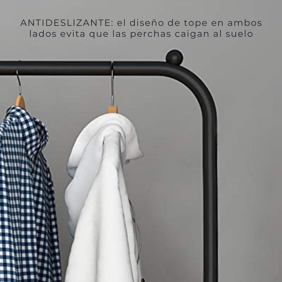 Perchero Organizador de Ropa Tendedero Acero Inoxidable Doble