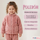 Conjunto 2 Piezas Buzo Polerón Pantalón Bebe Niña Poliéster Pink