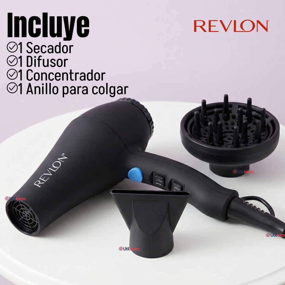 Secador De Cabello Revlon Smooth Brilliance 1875W Negro