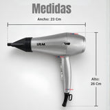 Secador de cabello Profesional 5000w Potencia y Estilo Plateado con Difusor