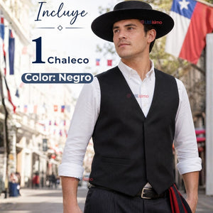 Chaleco Bolero Negro Tradicional Hombre Fiestas Patrias
