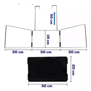 Espejo De 3 Vías De Corte De Pelo Triple De 360° Con Ganchos