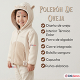 Polerón Polar Con Capucha Invierno Bebé Niña Fluffy Sheep