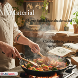 Wok Acero Inoxidable Antiadherente 42 cm Color Negro