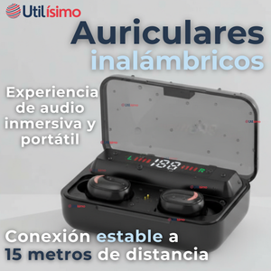 Audífonos Inalámbricos Bluetooth iOS Android Sonido Estéreo Negro
