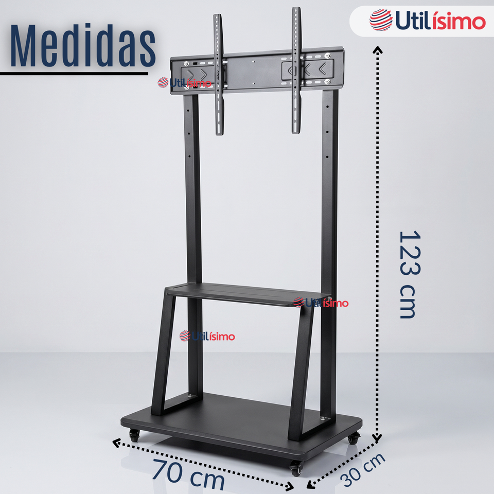 Soporte Base TV Móvil Con Ruedas 32 a 55 pulgadas  55kg Soporte Portátil 32¨40¨42¨ 43¨ 49¨ 50¨ 55¨