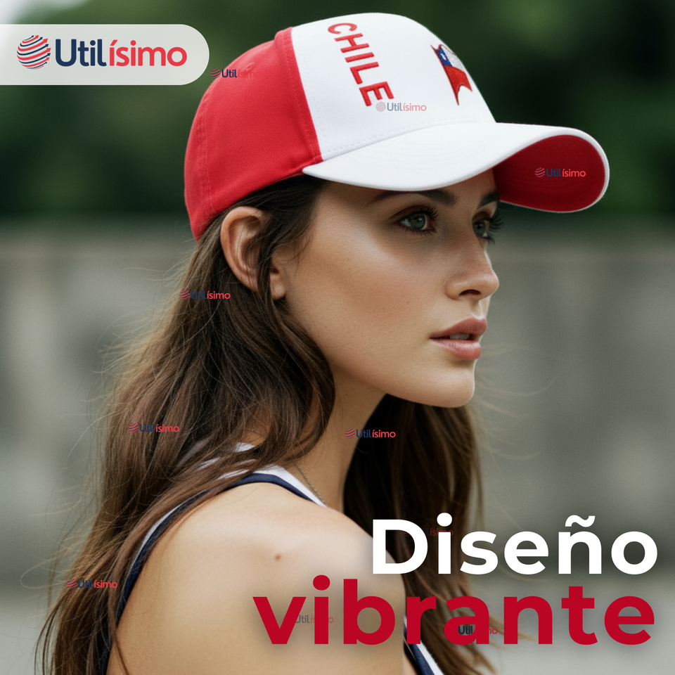 Gorro Jockey Talla Única Alta Calidad Poliéster Estampado Chileno