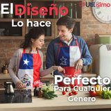 Delantal Cocina Chile Fiestas Patrias Bandera Chilena 60X90 CM Surtidos