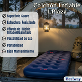 Colchón Inflable Individual 1 Plaza Camping Bestway
