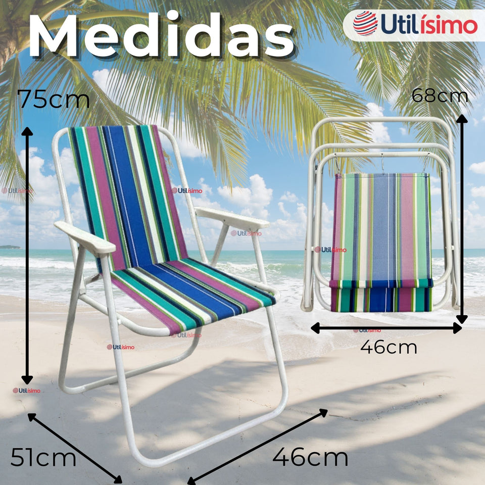 Silla Plegable Portátil Playa Camping Picnic Exteriores