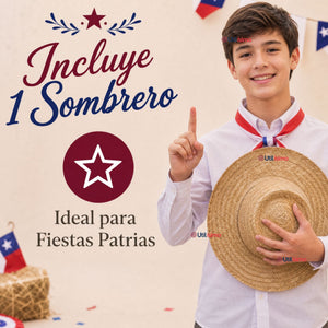 Sombrero Chupalla Huaso Juvenil Fiestas Patrias