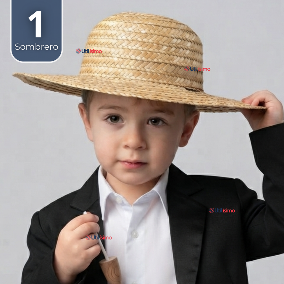 Sombrero Chupalla Huaso Niño Fiestas Patrias