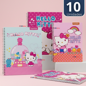 Pack 10 Cuadernos Universitarios Hello kitty 100 Hojas Proarte Diseño Surtido