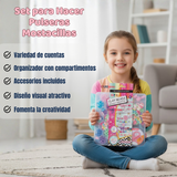 Set De Mostacillas Bisuteria Juguete Kit Para Armar Crear Pulseras Y Collares Niña