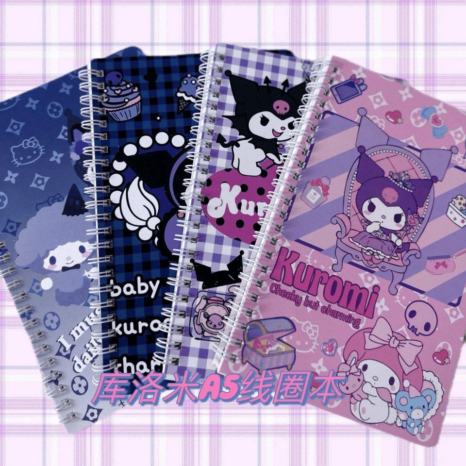 Pack 5 Cuadernos Universitarios Kuromi Marca Pro Arte Diseños Surtidos 100 Hojas