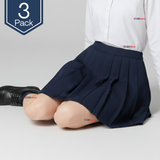 Pack 3 Falda Escolar Azul Niña Poliéster