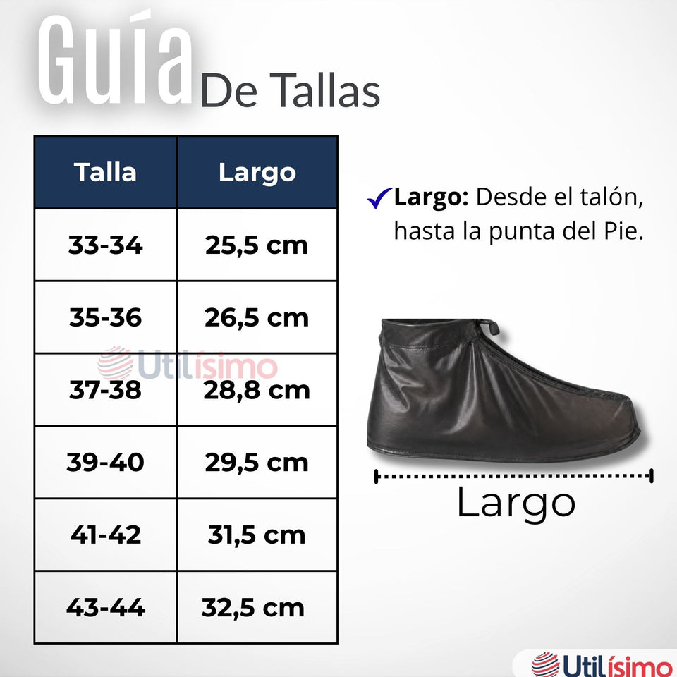 Fundas Cubre Calzado Impermeables Aislante Lluvia Negro Hombre 1 Par