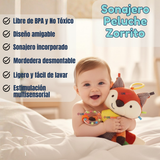 Juguete Peluche Animales Sensorial Con Mordedor Y Sonajero Diseño Zorrito Niña y Niño