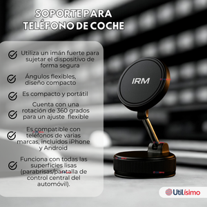 Soporte De Auto Celular Magnético Iphone Android Negro