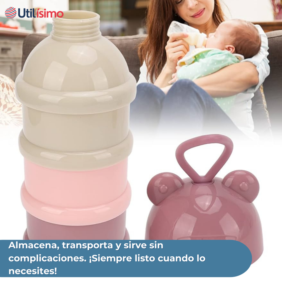 Dispensador De Alimentos Portátil Multicapa Libre de BPA  Bebés Niño Niña