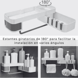 Organizador Esquinero Ajustable Multiuso para Baño y Cocina