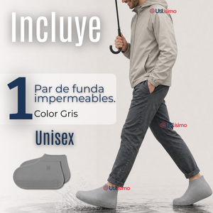 Fundas Cubre Zapatos Gris Impermeable Surtidas Silicona Antideslizante