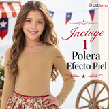 Polera Camisa Panty Segunda Piel Elástica Niña Fechas Patrias
