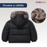 Parka Con Capucha Mangas Larga Niño Black