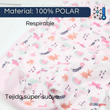 Set Manta Frazada Polar Para Bebé Niña + Cojín Para Cuello